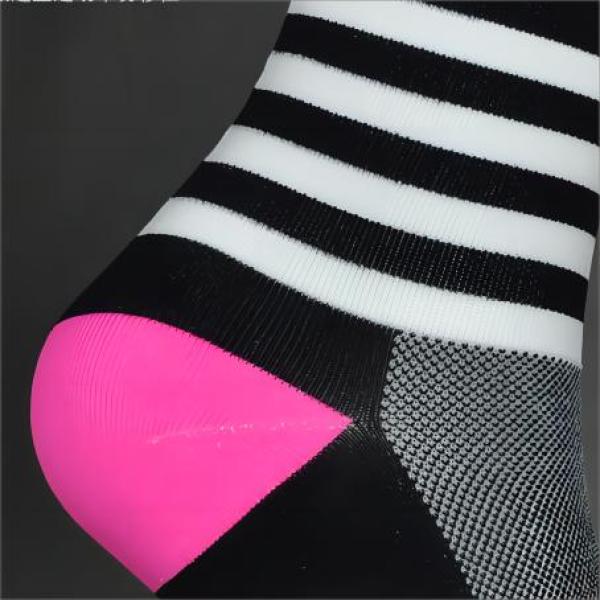 3 Pairs Color Matching Stripes Performance Ventilate Mid Cycling Socks Test Sample